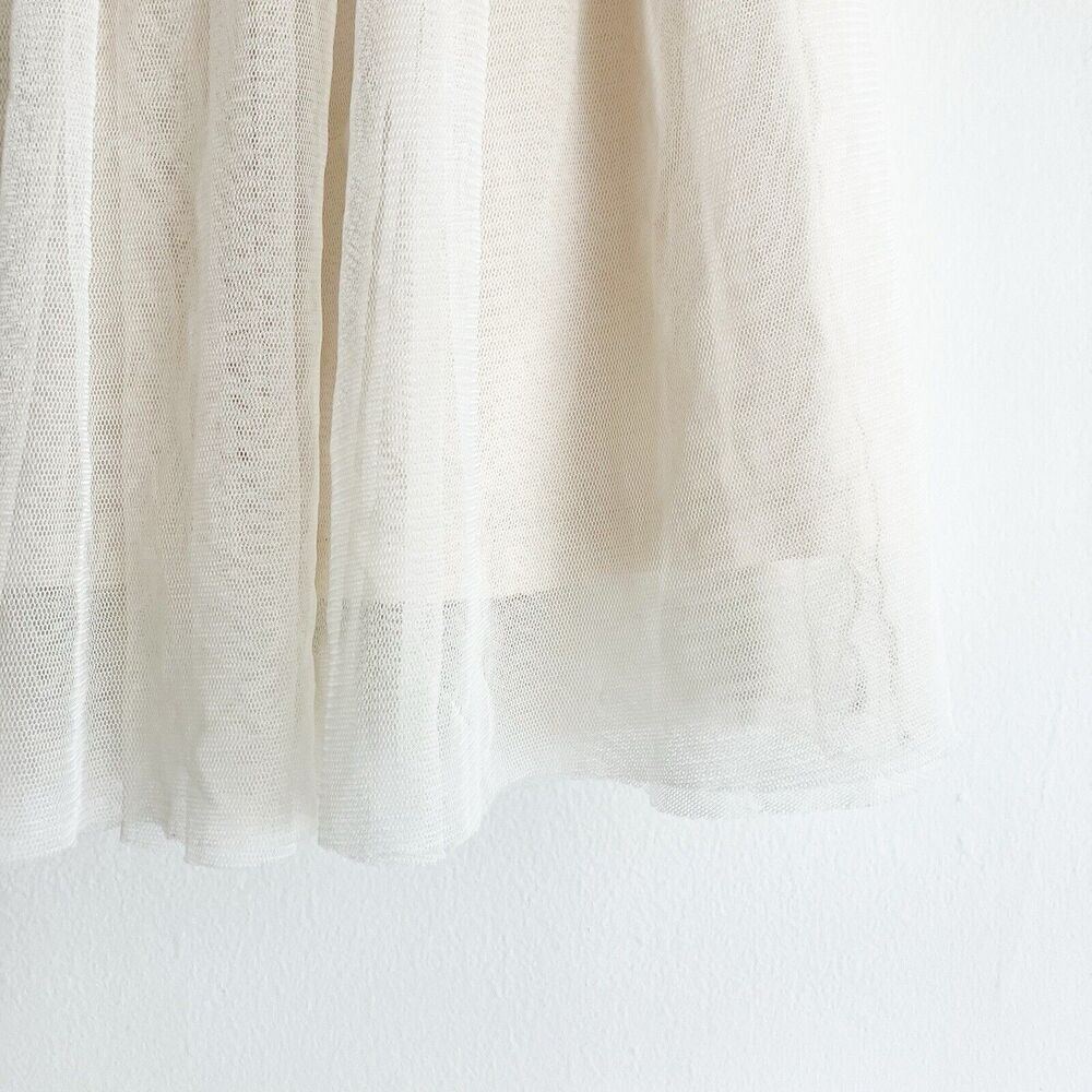 Uniqlo Girls 5-6 Tutu Skirt Ivory Cream Off White Dressy Winter Party - Picture 5 of 6